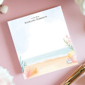 Zeeschelpen en Zandstrand Oceaan gepersonaliseerde Notitieblok