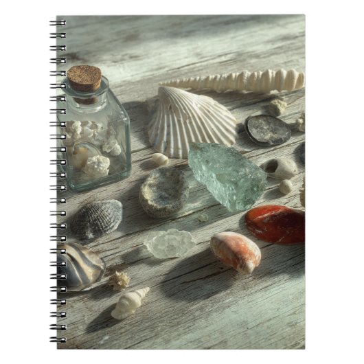 Zeeschelpen en Zee Glass Notitieboek (Voorkant)