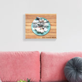 Zeeschelpen en Zee Glazen Canvas Print (Insitu (Woonkamer))
