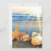 Zeeschelpen en zeesterkreeft op het strand bedankkaart (Voorkant)