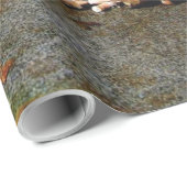 Zeeschelpen en zeesterkreeft op het strand cadeaupapier (Rol Hoek)