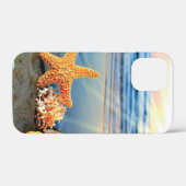 Zeeschelpen en zeesterkreeft op het strand Case-Mate iPhone case (Achterkant (horizontaal))