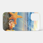 Zeeschelpen en zeesterkreeft op het strand Case-Mate iPhone case (Achterkant (horizontaal))