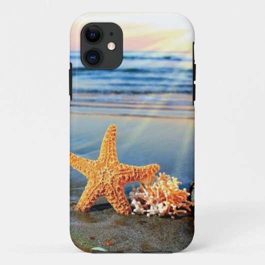 Zeeschelpen en zeesterkreeft op het strand Case-Mate iPhone case (Achterkant)