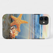 Zeeschelpen en zeesterkreeft op het strand Case-Mate iPhone case (Achterkant (horizontaal))