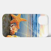 Zeeschelpen en zeesterkreeft op het strand Case-Mate iPhone case (Achterkant (horizontaal))