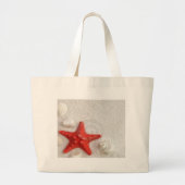 zeeschelpen en zeesterren grote tote bag (Voorkant)