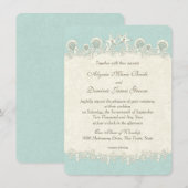 Zeeschelpen en zeesterren Vintage bruiloft Kaart (Voorkant / Achterkant)