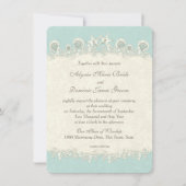 Zeeschelpen en zeesterren Vintage bruiloft Kaart (Voorkant)