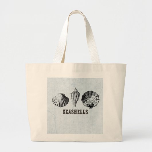 zeeschelpen grote tote bag (Voorkant)