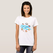 zeeschelpen, heide zomer t-shirt (Voorkant volledig)