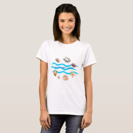 zeeschelpen, heide zomer t-shirt