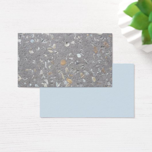 Zeeschelpen in beton visitekaartje (Bureau)