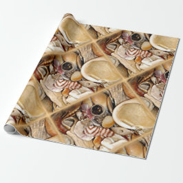 Zeeschelpen in de Atlantische Oceaan Cadeaupapier