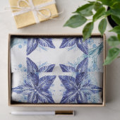 Zeeschelpen in een plons water tissuepapier (Geschenk)