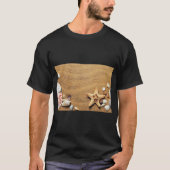 Zeeschelpen in Sand Coastal Print T-shirt (Voorkant)