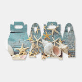 Zeeschelpen in Vissen Net Bedankdoosjes (Uitgevouwen)