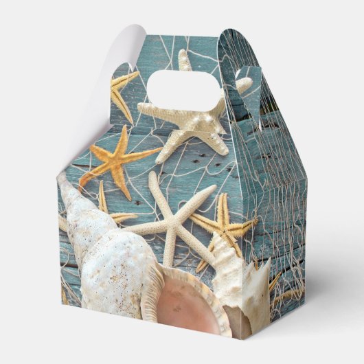 Zeeschelpen in Vissen Net Bedankdoosjes (Voorkant Zijde)