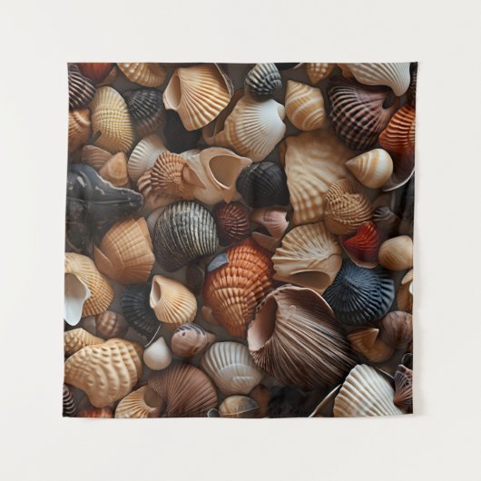 Zeeschelpen Kunsttapijt Wandkleed (Voorkant)