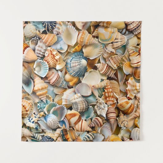 Zeeschelpen Kunsttapijt Wandkleed (Voorkant)