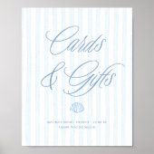 Zeeschelpen Kust Bruiloftfeest Kaarten & Cadeaus B Poster (Voorkant)