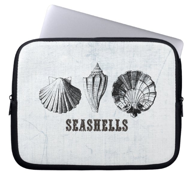  zeeschelpen laptop sleeve (Voorkant)