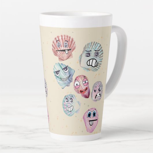 zeeschelpen latte mok (Rechterhoek)