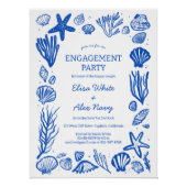 Zeeschelpen Lijst Trouw Strand Aangepast Perfect Poster (Voorkant)