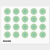 Zeeschelpen Mandala Ronde Sticker (Vel)