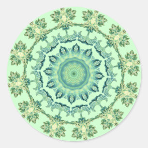 Zeeschelpen Mandala Ronde Sticker