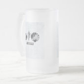  zeeschelpen matglas bierpul (Voorkant links)