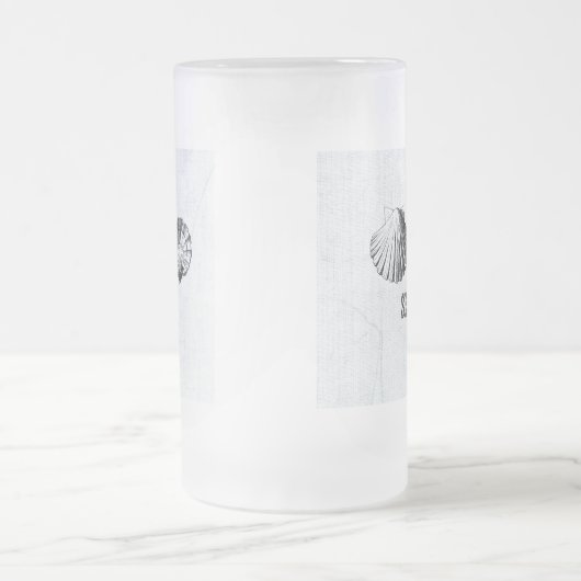  zeeschelpen matglas bierpul (Center)