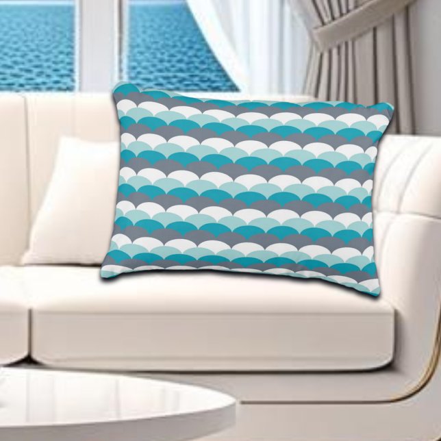 zeeschelpen met nautisch patroon accent kussen (Creator heeft geüpload)