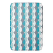 zeeschelpen met nautisch patroon badmat (Voorkant Verticaal)