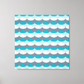 zeeschelpen met nautisch patroon canvas afdruk (Voorkant)