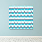 zeeschelpen met nautisch patroon canvas afdruk (Insitu (Houten vloer))