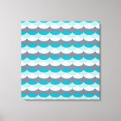 zeeschelpen met nautisch patroon canvas afdruk (Voorkant)