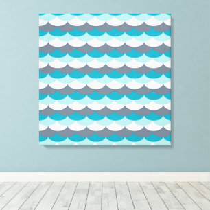 zeeschelpen met nautisch patroon canvas afdruk