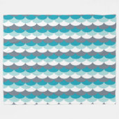 zeeschelpen met nautisch patroon fleece deken (Voorkant (Horizontaal))