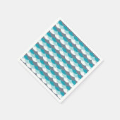 zeeschelpen met nautisch patroon servet (Hoek)