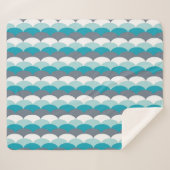 zeeschelpen met nautisch patroon sherpa deken (Voorkant (horizontaal))