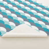 zeeschelpen met nautisch patroon sherpa deken (3/4)