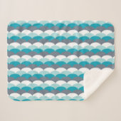 zeeschelpen met nautisch patroon sherpa deken (Voorkant (horizontaal))