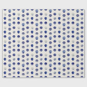 Zeeschelpen Moderne Blauwe Nautische Oceaan Cadeaupapier (Vlak)