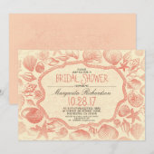  zeeschelpen nautisch strand vrijgezellenfeest kaart (Voorkant / Achterkant)