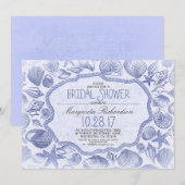 zeeschelpen nautisch strand vrijgezellenfeest kaart (Voorkant / Achterkant)