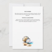 Zeeschelpen nautische zandstrand iriserend chic kaart (Achterkant)