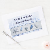 Zeeschelpen - oceaan wisper kaars label (Envelop)