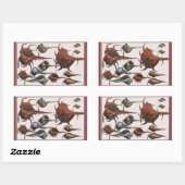  zeeschelpen, oceaanzeeschelpen Marine Life Rechthoekige Sticker (Vel)