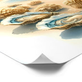 Zeeschelpen op de kust Ocean Beach Art Print (Hoek)